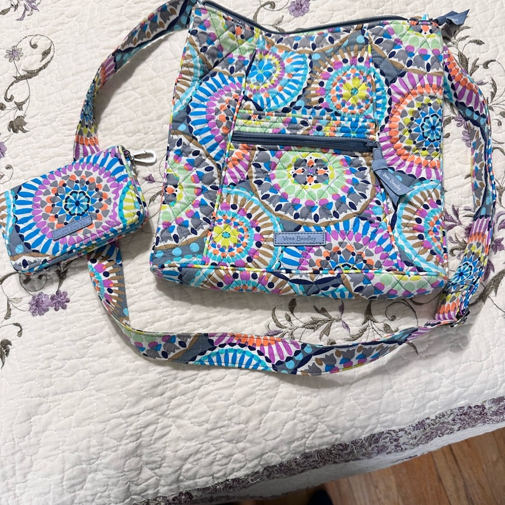 Vera Bradley bag and card wallet EUC